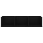vidaXL Étagère murale à CD Noir 75x18x18 cm Bois d'ingénierie