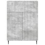 vidaXL Buffet Gris béton 66 x 34 5 x 92 cm Bois d'ingénierie