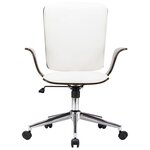 vidaXL Chaise pivotante de bureau Blanc Similicuir et bois courbé