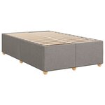 vidaXL Sommier à lattes de lit avec matelas taupe 120x190 cm tissu