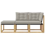 vidaXL 3 pc Unité de canapé sectionnel Blanc