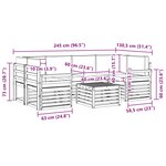 vidaXL Ensemble de canapés d'extérieur 7 Pièces Naturel et Anthracite