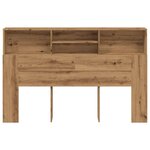 vidaXL Armoire de tête de lit chêne artisanal 160x19x103 5 cm