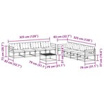 vidaXL Ensemble de canapés d'extérieur 9 pc Blanc et Beige