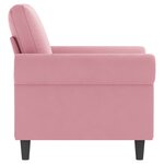 vidaXL Fauteuil Rose 60 cm Velours