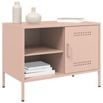 vidaXL Meubles TV 2 Pièces rose 68x39x50 5 cm acier