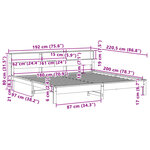 vidaXL Cadre de lit sans matelas blanc 180x200 cm bois massif de pin