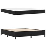 vidaXL Cadre de lit avec matelas Noir 180 x 200 cm Faux cuir