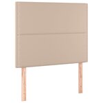 vidaXL Sommier à lattes de lit avec matelas LED Cappuccino 100x200 cm