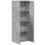 vidaXL Armoire de classement gris béton 60x32x153 cm bois d'ingénierie