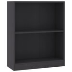 vidaXL Bibliothèque Gris 60x24x76 cm Bois d'ingénierie