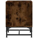 vidaXL Table de chevet avec porte en verre chêne fumé 35x37x50 cm