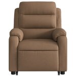 vidaXL Fauteuil inclinable de massage électrique Marron Tissu