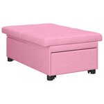 vidaXL Canapé-Lit Rose 194 x 67 x 37 cm tissu