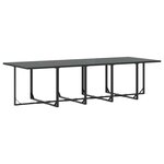 vidaXL Ensemble de salle à manger pour jardin 15 Pièces Noir Acier