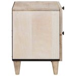 vidaXL Table de chevet avec tiroir 2 Pièces Beige 40 x 33 x 46 cm