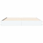 vidaXL Cadre de lit blanc 140x200 cm bois d'ingénierie