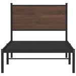 vidaXL Cadre de lit en métal sans matelas chêne marron 80x200 cm