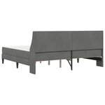 vidaXL Cadre de lit avec matelas Gris foncé 200 x 200 cm Velours
