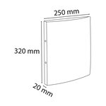 Classeur 2 Anneaux 15mm Carte Lustrée Imprimée - A4 - Blanc - X 10 - Exacompta
