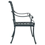 Ensemble de 2 chaises de jardin en aluminium vert vidaXL