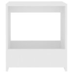 vidaXL Table d'appoint blanc 50x26x50 cm bois d'ingénierie