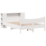 vidaXL Cadre de lit sans matelas blanc 140x190 cm bois de pin massif