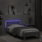 vidaXL Cadre de lit sans matelas avec lumières LED 90x200 cm