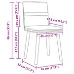 vidaXL Chaises à manger lot de 6 gris nuage tissu