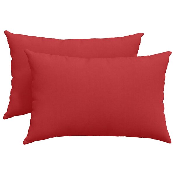 vidaXL Coussins de canapé 2 Pièces Rouge 60 x 40 cm tissu