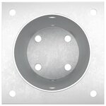 vidaXL Ancre ronde au sol 4 Pièces Argenté 15 x 15 x 15 cm métal
