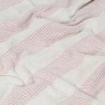 vidaXL Couverture Coton Rayures 125x150 cm Vieux rose
