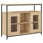 vidaXL Buffet chêne sonoma 100x35x80 cm bois d'ingénierie