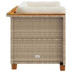 vidaXL Canapés d'angle de jardin et coussins 2Pièces beige résine tressée