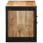 vidaXL Meuble TV 80x30x35 cm bois massif de manguier brut