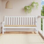 vidaXL Coussin de banc de jardin beige 200x50x4 cm tissu oxford