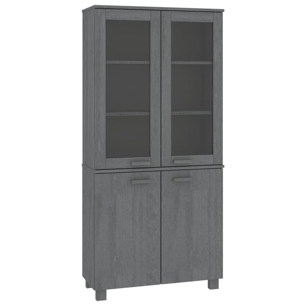 vidaXL Buffet HAMAR Bois massif de pin Gris foncé