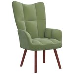 vidaXL Chaise de relaxation Vert clair Velours