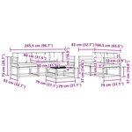 vidaXL Ensemble de canapés d'extérieur 6 pc Blanc et Beige