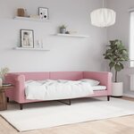 vidaXL Lit de repos rose 100x200 cm velours
