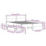 vidaXL Cadre de lit sans matelas blanc 120x200 cm bois de pin massif