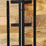vidaXL Tête de lit 200 cm bois massif manguier et fer