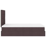 vidaXL Cadre de lit ottoman avec matelas marron foncé 120x200 cm tissu
