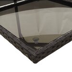 vidaXL Ensemble à manger de jardin coussins 7Pièces Noir Résine tressée