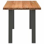 vidaXL Table à manger marron clair bois de chêne massif rectangulaire