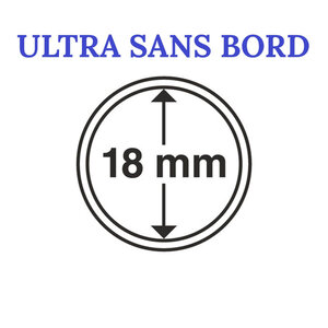 Capsules rondes sans bord ULTRA pour monnaies de collection. Diamètre intérieur - 18 mm