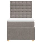 vidaXL Sommier à lattes de lit avec matelas Taupe 90x190 cm Tissu