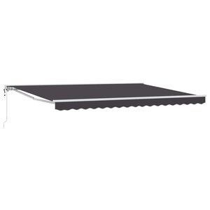 vidaXL Auvent rétractable électrique Anthracite 4 × 3 5 m