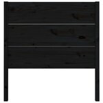 vidaXL Tête de lit Noir 96x4x100 cm Bois massif de pin