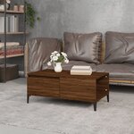 vidaXL Table basse Chêne marron 90x50x36 5 cm Bois d'ingénierie